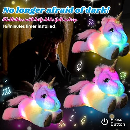 Cuteoy Musical Glowing Unicorn Plush Toy 13 Inch