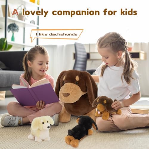 Muiteiur 18 Dachshund Plush Set 4-Pack Wiener Dog Toys