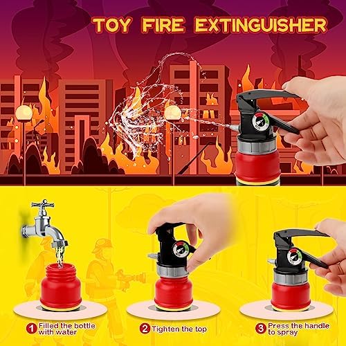deAO Fireman Costume for Kids 13 Pcs Role Play Set