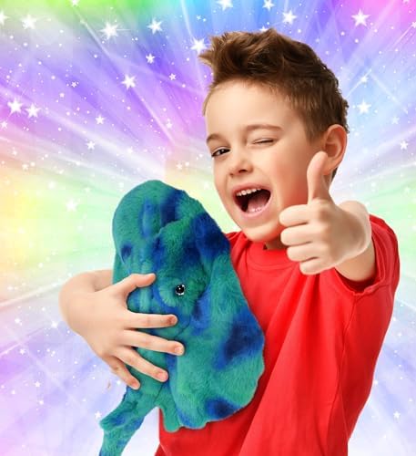 DolliBu Blue Tie-Dye Stingray Plush Toy 20 Inches