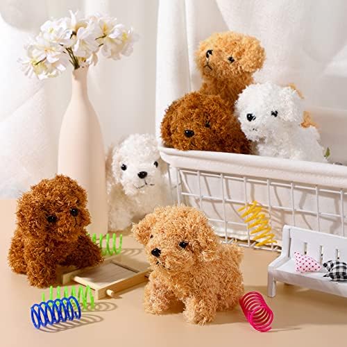 Skylety 12-Pack Mini Shaggy Dog Plush Toys