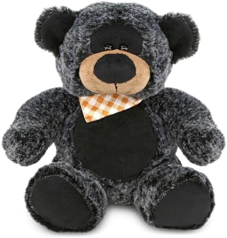 DolliBu Plush Black Bear Stuffed Animal - 8 Inch