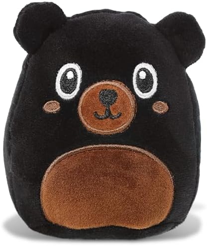 DolliBu Snug Mooshies Black Bear Plush Toy - 4 Inch