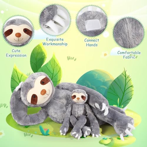 Libima 2 Pcs Large Sloth Plush Stuffed Animal Set