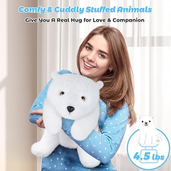 Bobbie Laxi 23 Polar Bear Weighted Plush Toy