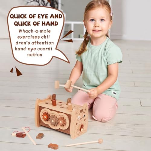 Agirlgle 6-in-1 Wooden Montessori Toy Set