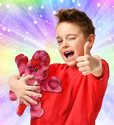 DolliBu Pink Tie-Dye Alligator Plush Toy - 12 Inch