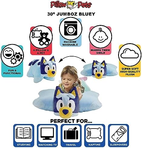 Pillow Pets Jumbo Bluey Plush Toy 1