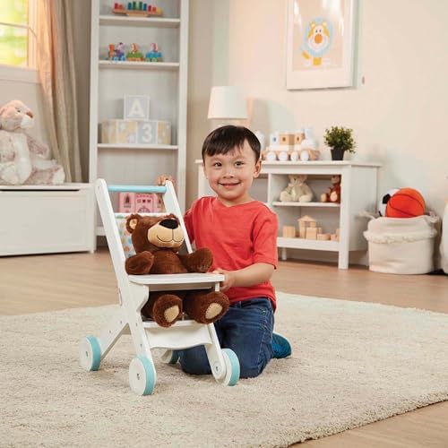 Melissa Doug Mine to Love Wooden Stroller for Dolls