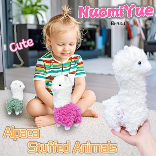 NuomiYue Cute Pink Alpaca Plush Toy 11 Soft Stuffed Animal