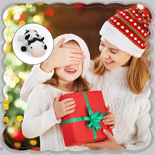 FLORVIV Weighted Cow Plush Toy 24 42lb Cuddly Hugging Doll