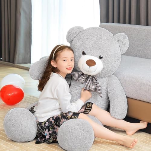 Yeqivo Giant Grey Teddy Bear Plush Toy 120cm