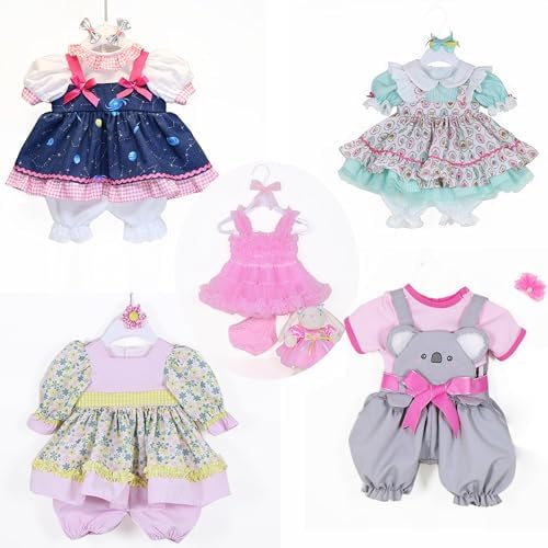 WAWA-HAOKEAI Reborn Doll Clothes Pink 1