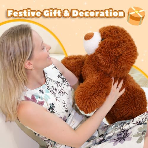 Brown Bear Plush Stuffed Animal 20 Inches Cute Toy