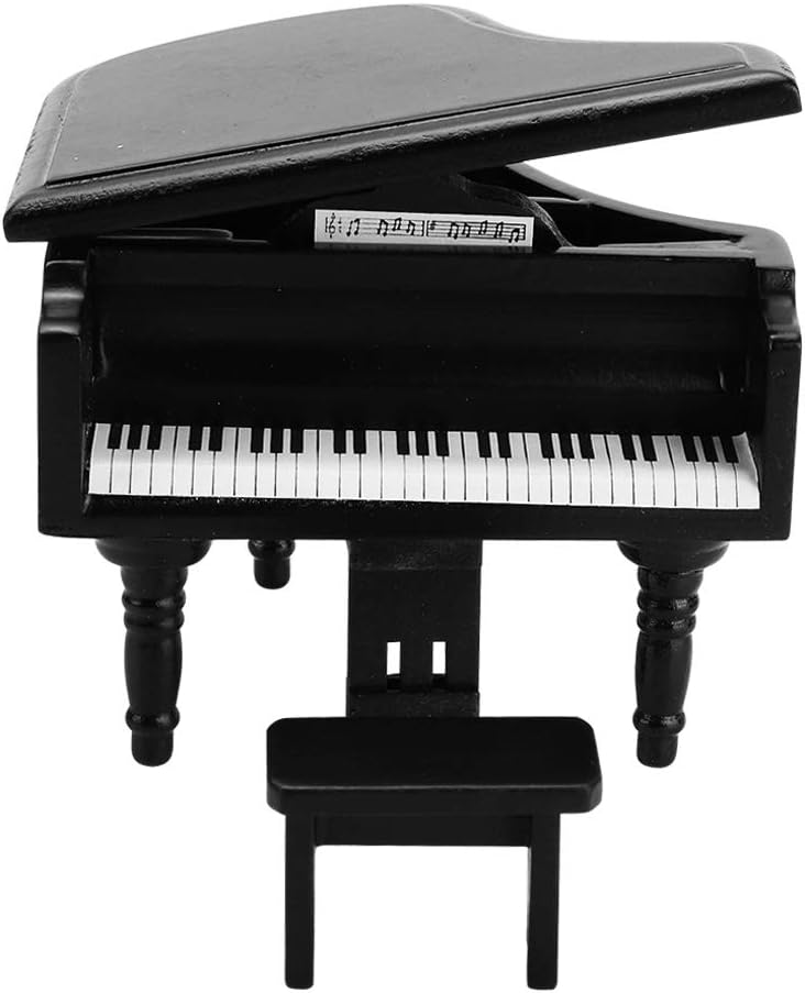 Zerodis 112 Scale Mini Grand Piano Black