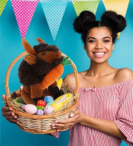 DolliBu Happy Easter Buffalo Plush with Carrot