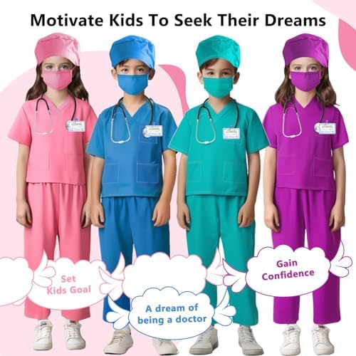 Rizuko Kids Doctor Costume 6PCS Halloween Set