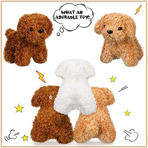 Skylety 12-Pack Mini Shaggy Dog Plush Toys