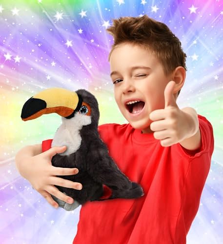 DolliBu Toucan Plush - Super Soft 8 Inch Bird Stuffed Animal