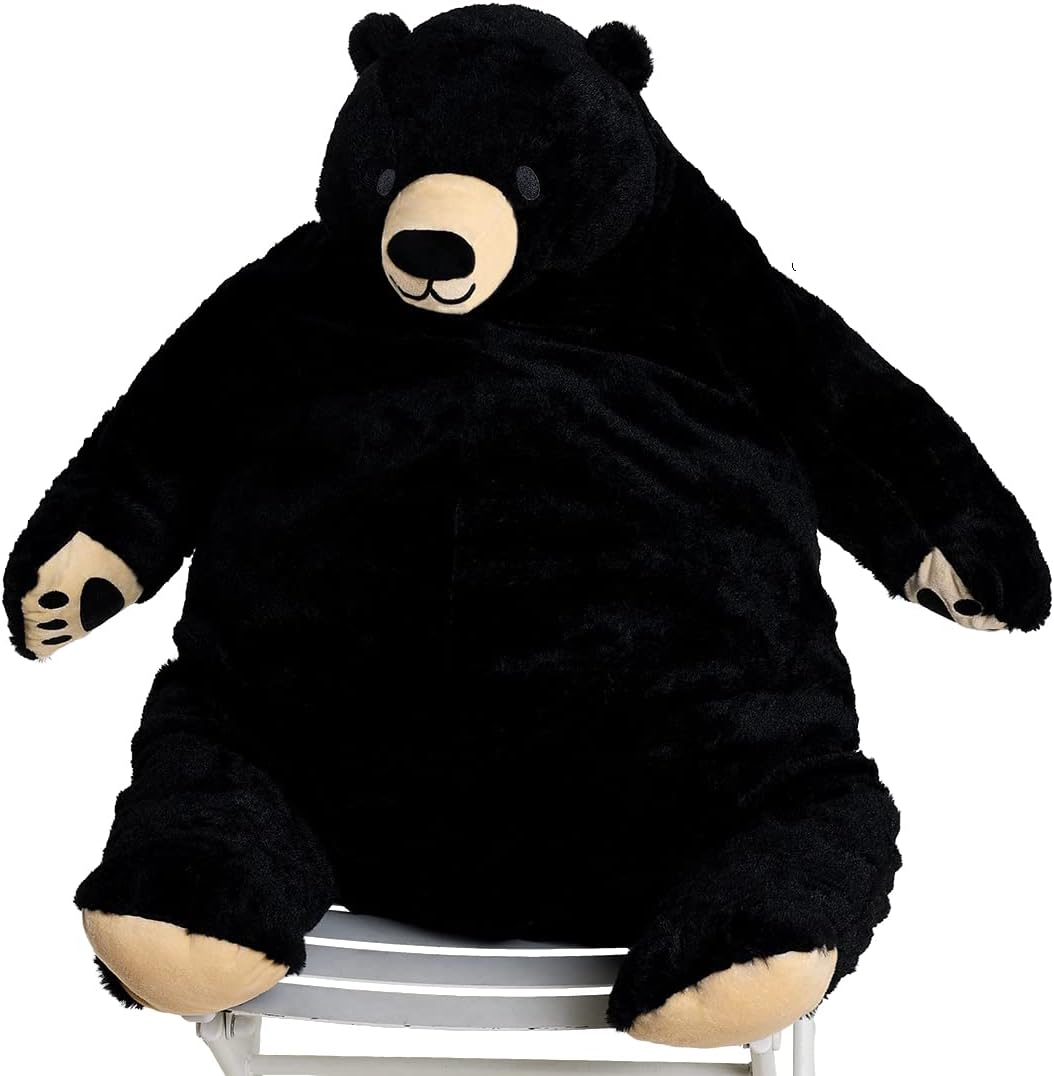 MIAOHAHA Plush Teddy Bear 315in Black Cuddly Stuffed Animal Doll