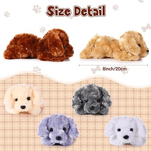 Harrycle 6 Pcs 8 Inch Plush Dog Stuffed Animal Set