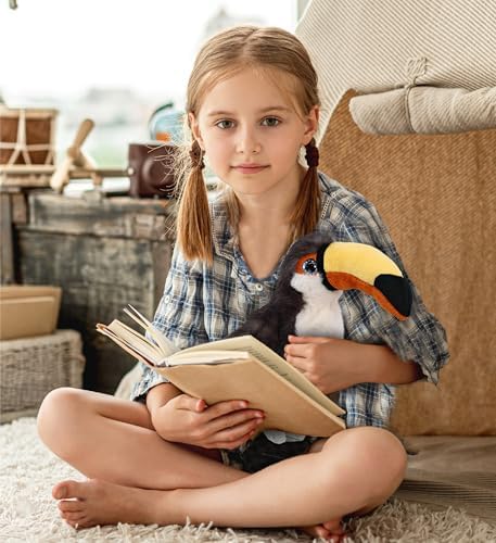DolliBu Toucan Plush - Super Soft 8 Inch Bird Stuffed Animal