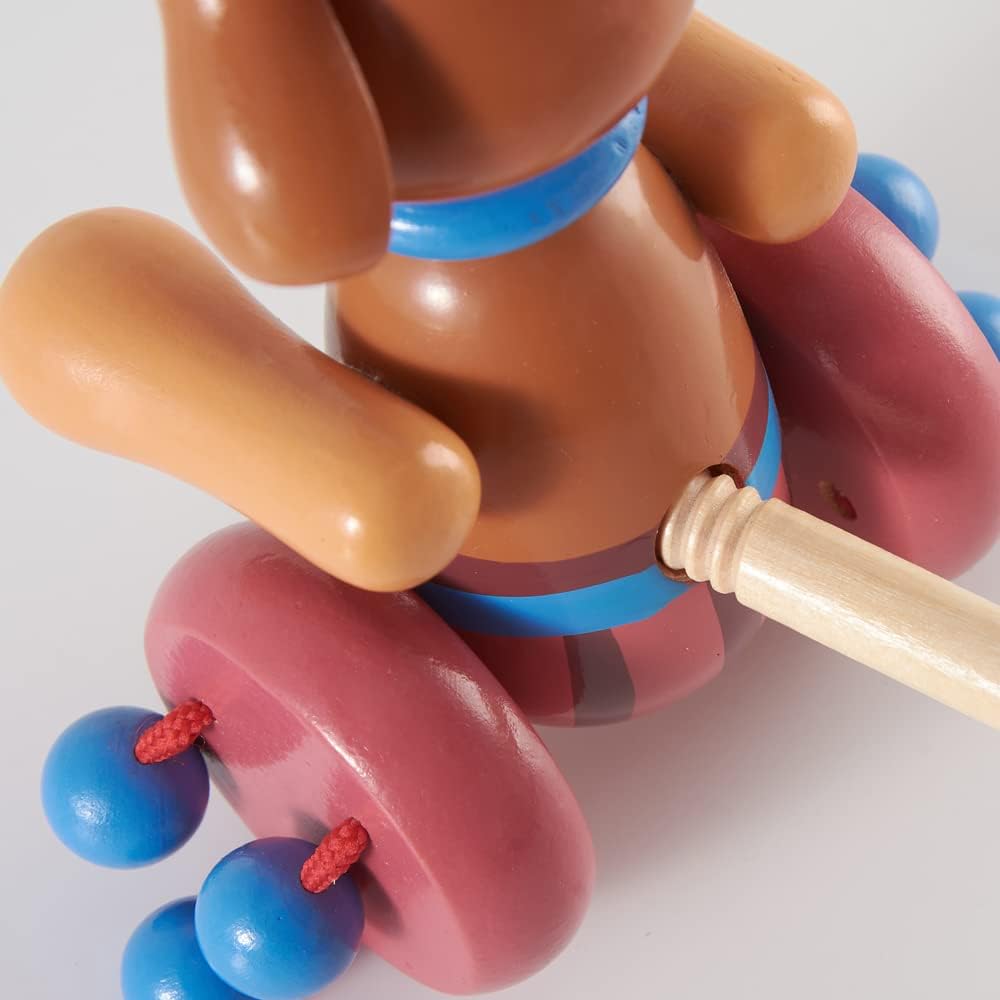 RUYU Loyal Puppy Wooden Push Pull Activity Walking Toy for Toddlers