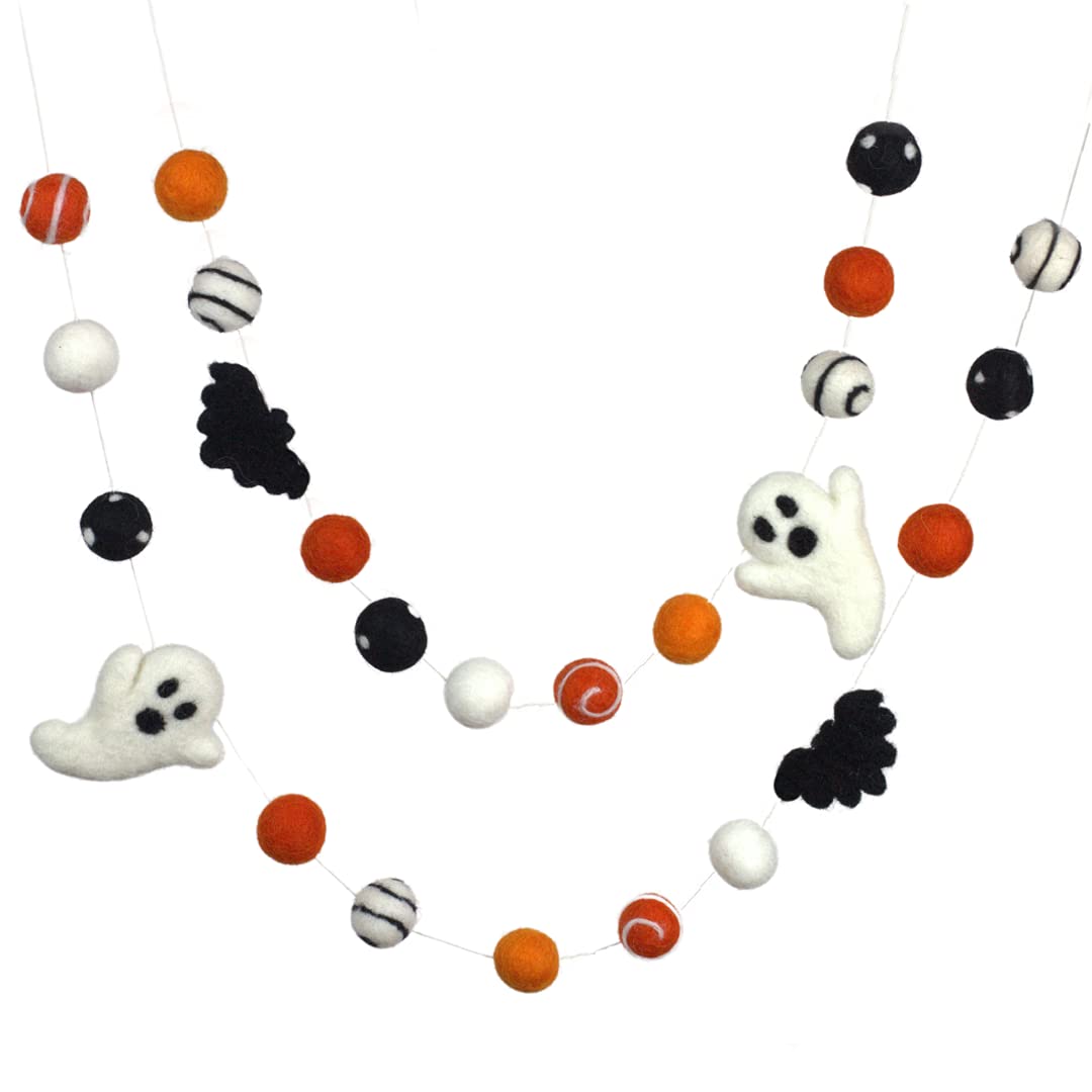 Matthew and Mae Halloween Felt Garland - 1 Balls - Fall Decor