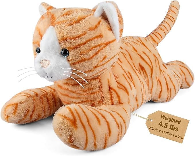 Bobbie Laxi 25 Cat Weighted Plush Toy for Comfort and Cuddle