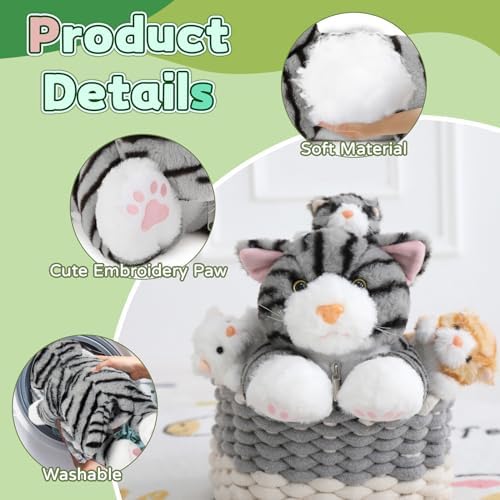 Muiteiur 157 Inch Cuddle Cat Set with Zipper Storage