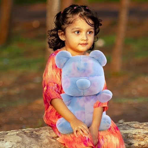 Tie Dye Bear Plush Toy - 9 Inch Cuddly Stuffed Animal