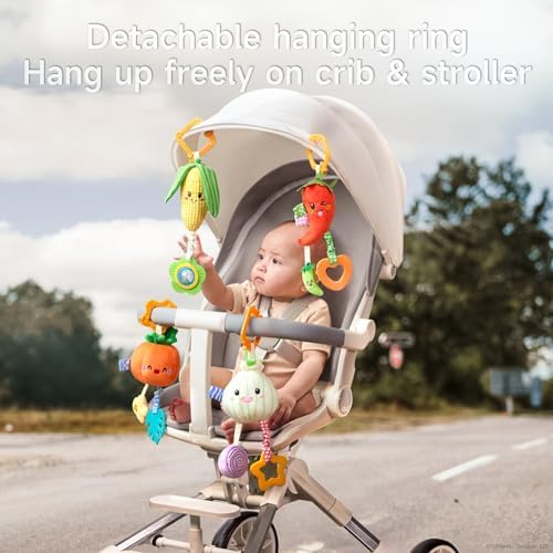 TUMAMA Hanging Baby Toys 4 Pack - Vegetable Teether Set