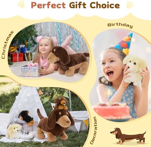 Muiteiur 18 Dachshund Plush Set 4-Pack Wiener Dog Toys