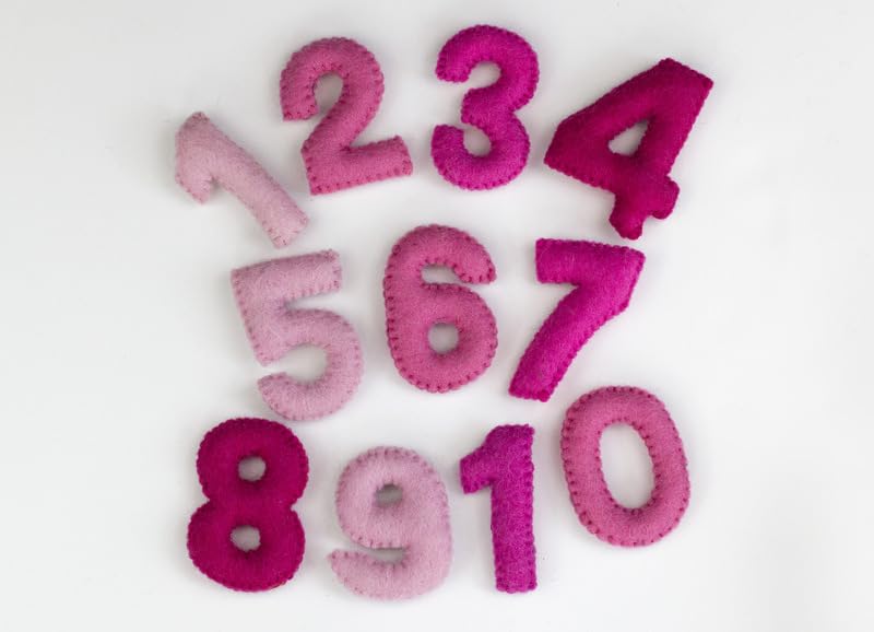 Matthew Mae Monthly Milestone Felt Number Set PINK