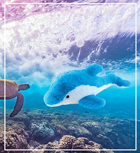 Puzzled DolliBu Plush Dolphin - 18 Inch Huggable Marine Blue Stuffed Animal