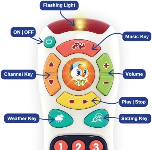 Baby Remote Control Toy with 20 Learning Buttons