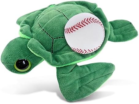 DolliBu Big-Eye Sea Turtle with Baseball Plush - 6 Inch
