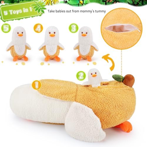 Auspicious Beginning Banana Duck Plush Family Set