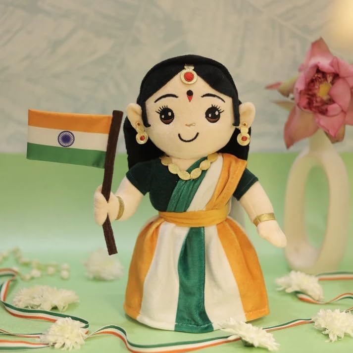 Pandas Box Musical Bharat MATA 30cms Plush Toy