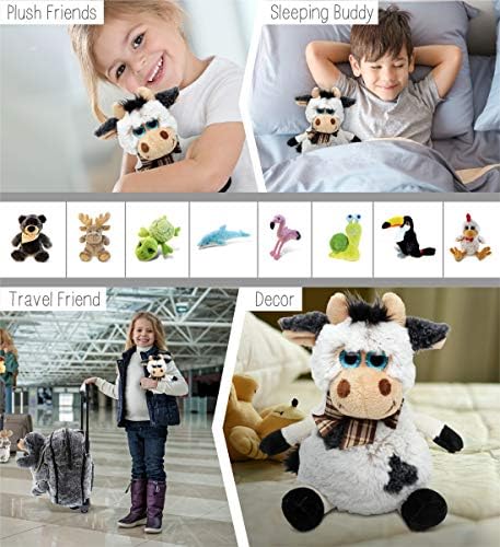 Puzzled DolliBu Plush Cow with Bow Toy 7 Inch