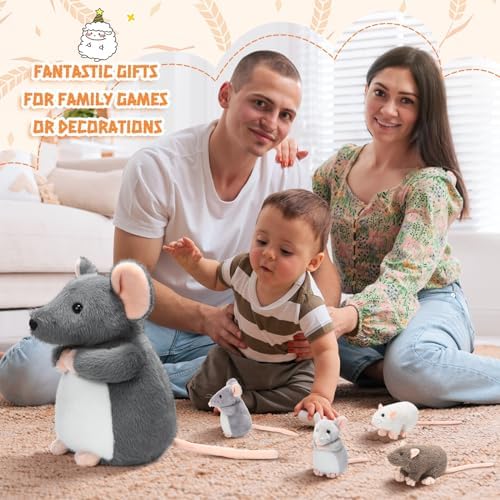 5 Pcs Mouse Plush Toy Set for Kids and Rat Lovers
