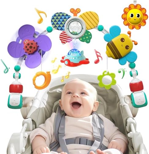 Musical Baby Stroller Arch Toy with 5 Soft Sounds