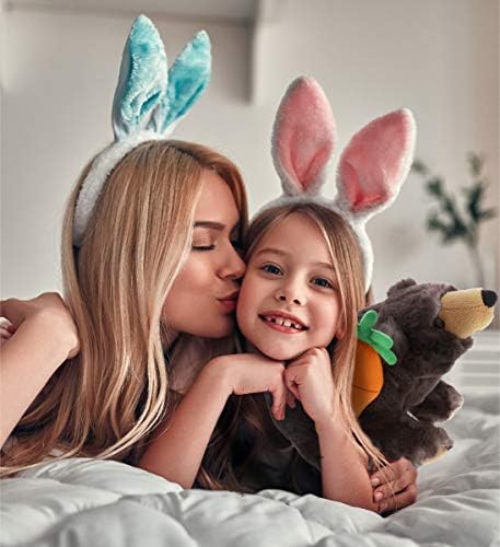 DolliBu Happy Easter Soft Plush Black Bear with Carrot