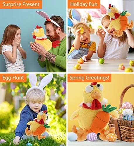 DolliBu Happy Easter Soft Plush Rooster with Carrot