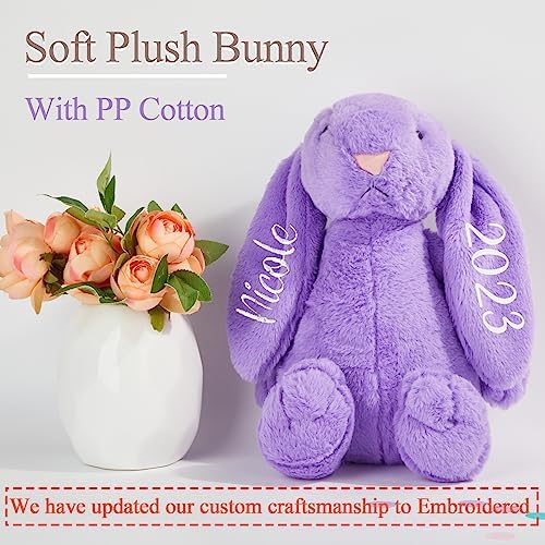 Personalized Valentines Bunny with Embroidered Name