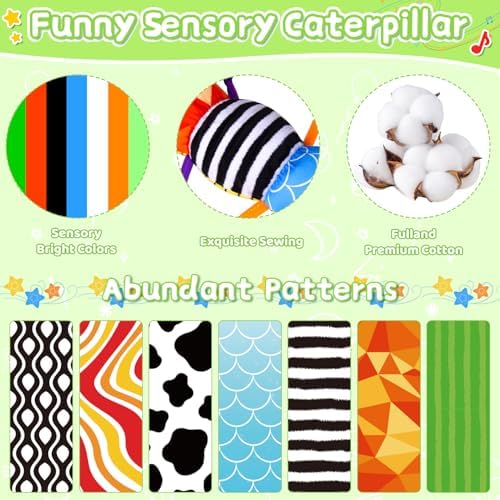 Cute Caterpillar Baby Tummy Time Musical Toy