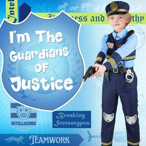 Yadiya Police Officer Costume for Kids 3-12