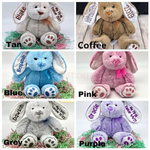 Personalized Plush Bunny Toy for Kids Soft Easter Gift
