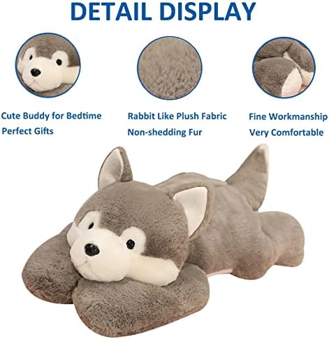 Hronsa Weighted Husky Plush Pillow 62lbs