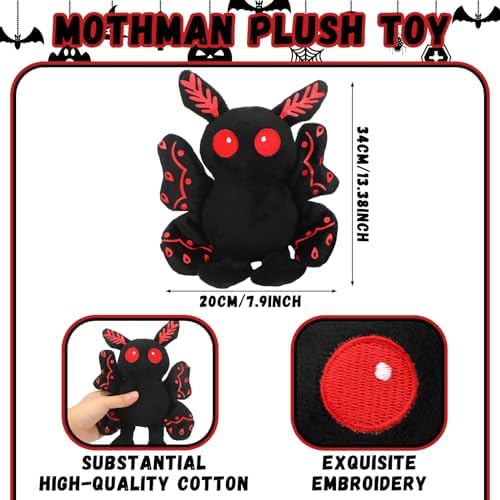 Jenaai Mothman Plush Toy - Halloween Costume Gift for Kids and Adults